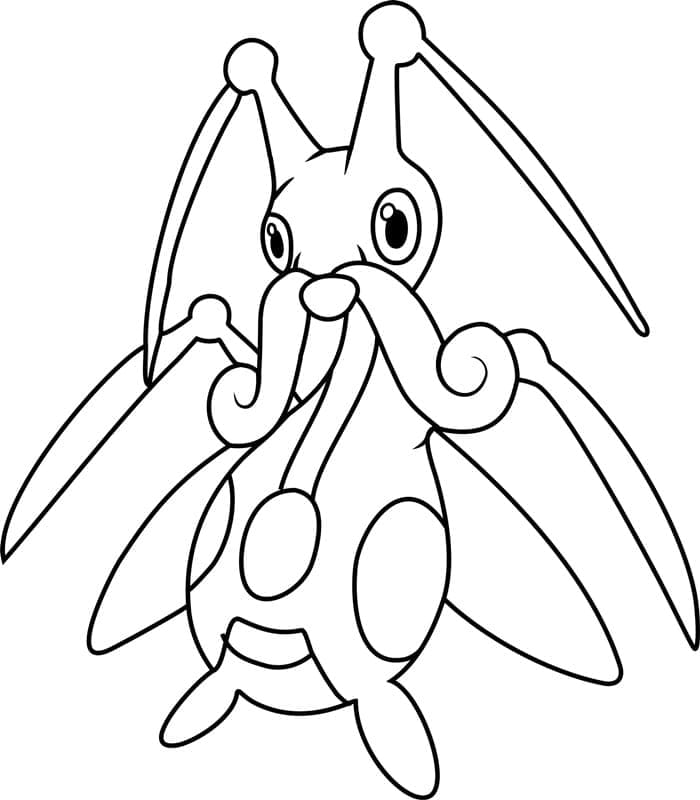Desenho de Kricketune Pokemon para Colorir e Pintar