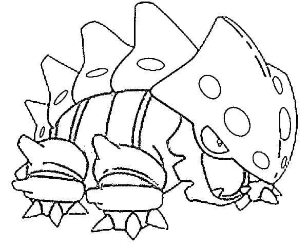Desenho de Lairon Pokemon para Colorir e Pintar