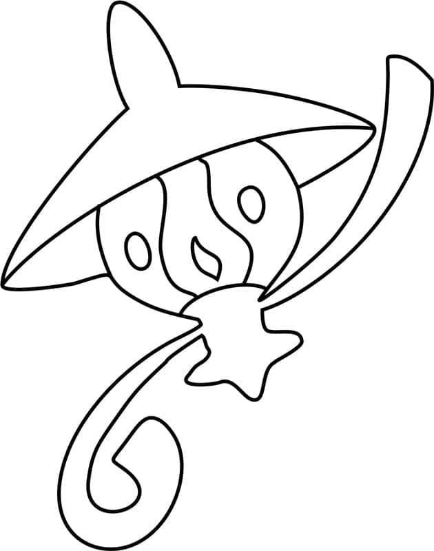 Desenho de Lampent Pokemon para Colorir e Pintar