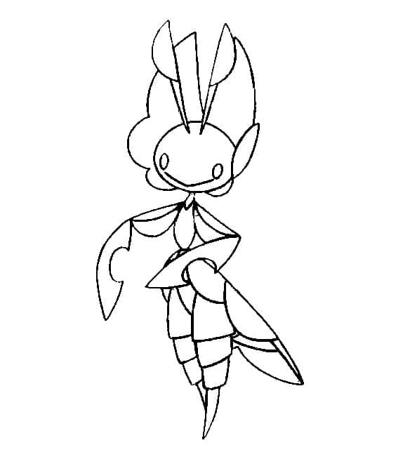Desenho de Leavanny Pokemon para Colorir e Pintar