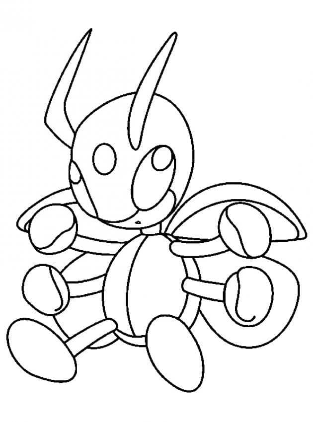 Desenho de Ledian Pokemon para Colorir e Pintar