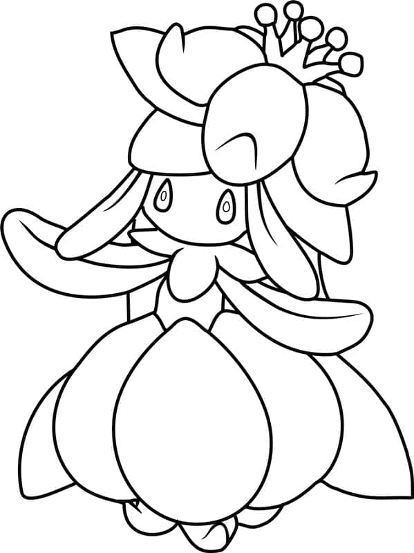 Desenho de Lilligant Pokemon para Colorir e Pintar