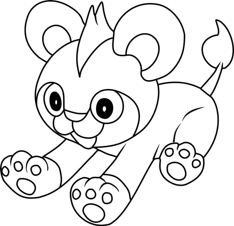 Desenho de Litleo Pokemon para Colorir e Pintar