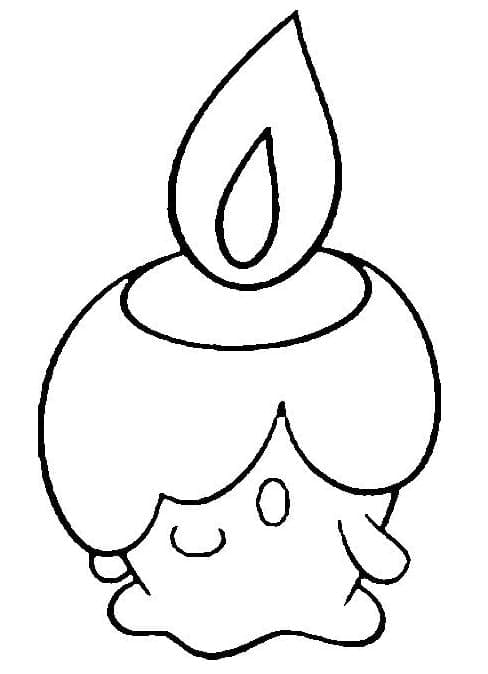 Desenho de Litwick Pokemon para Colorir e Pintar