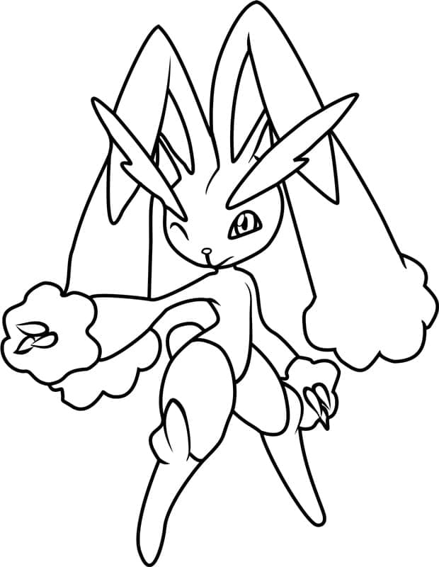 Desenho de Lopunny Pokemon para Colorir e Pintar