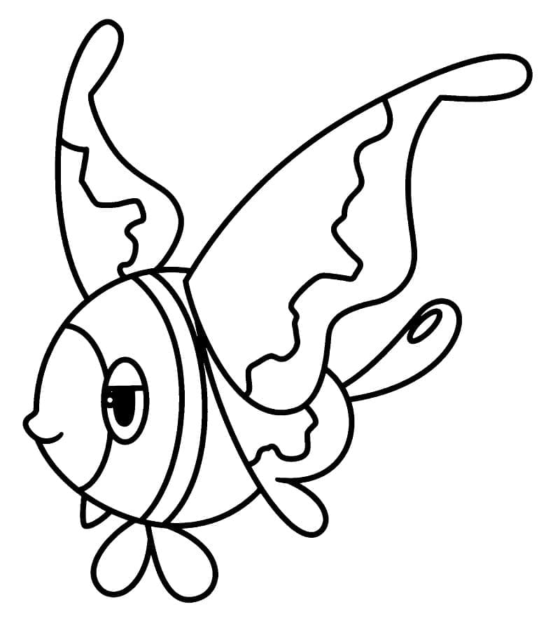 Desenho de Lumineon Pokemon para Colorir e Pintar