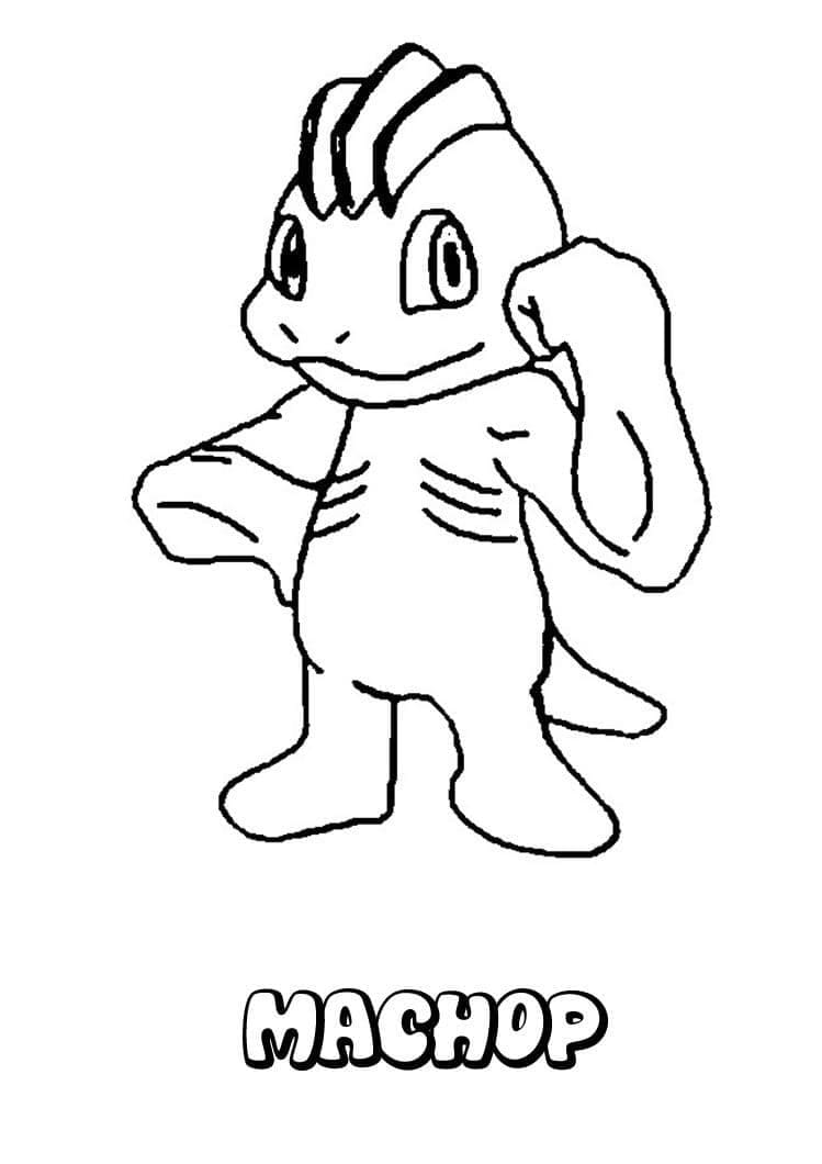 Desenho de Machop Pokemon para Colorir e Pintar