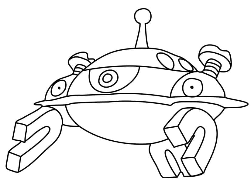 Desenho de Magnezone Pokemon para Colorir e Pintar