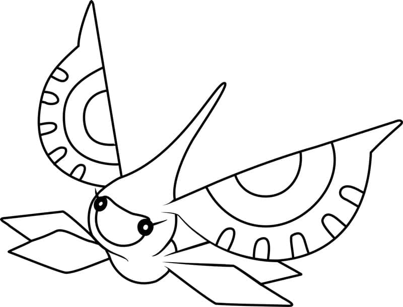 Desenho de Masquerain Pokemon para Colorir e Pintar