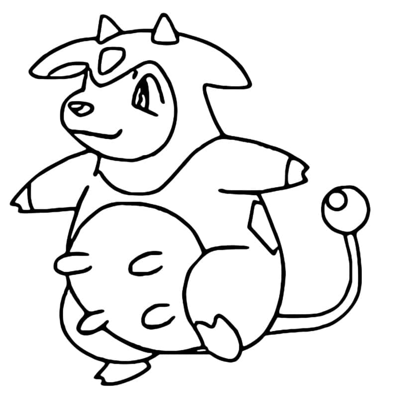Desenho de Miltank Pokemon para Colorir e Pintar