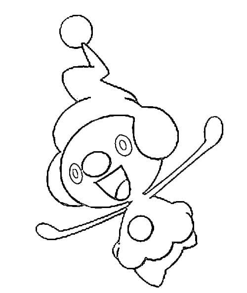 Desenho de Mime Jr Pokemon para Colorir e Pintar