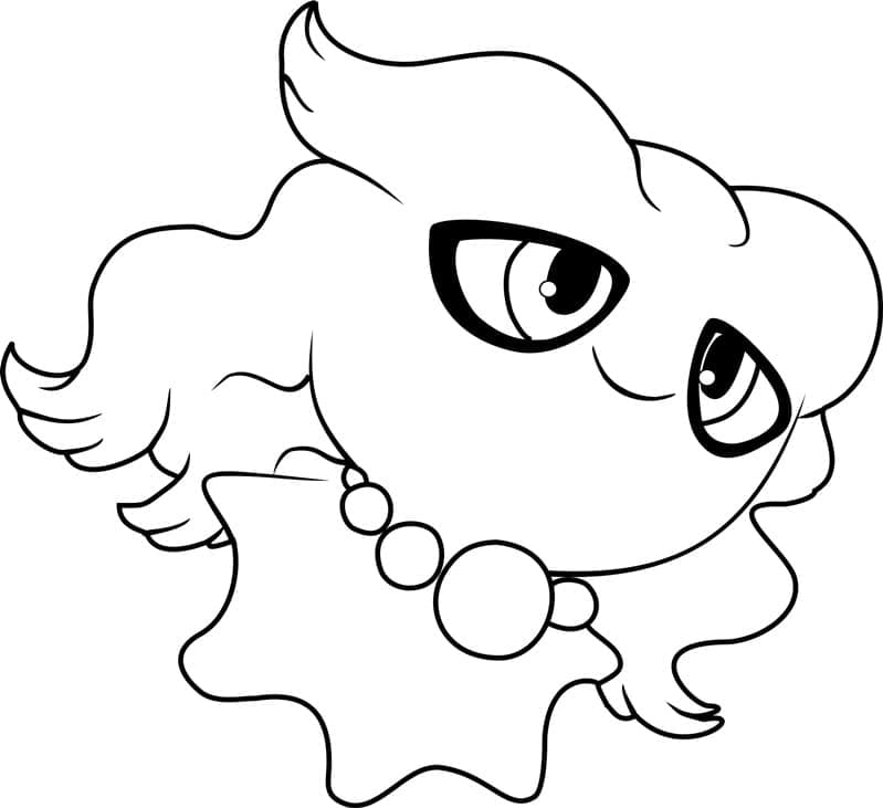 Desenho de Misdreavus Pokemon para Colorir e Pintar