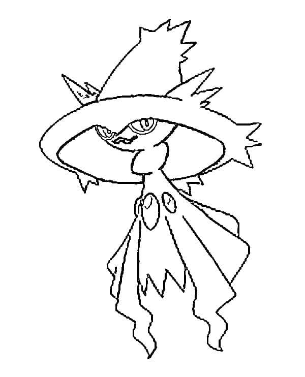 Desenho de Mismagius Pokemon para Colorir e Pintar