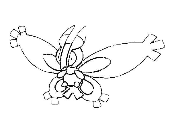 Desenho de Mothim Pokemon para Colorir e Pintar