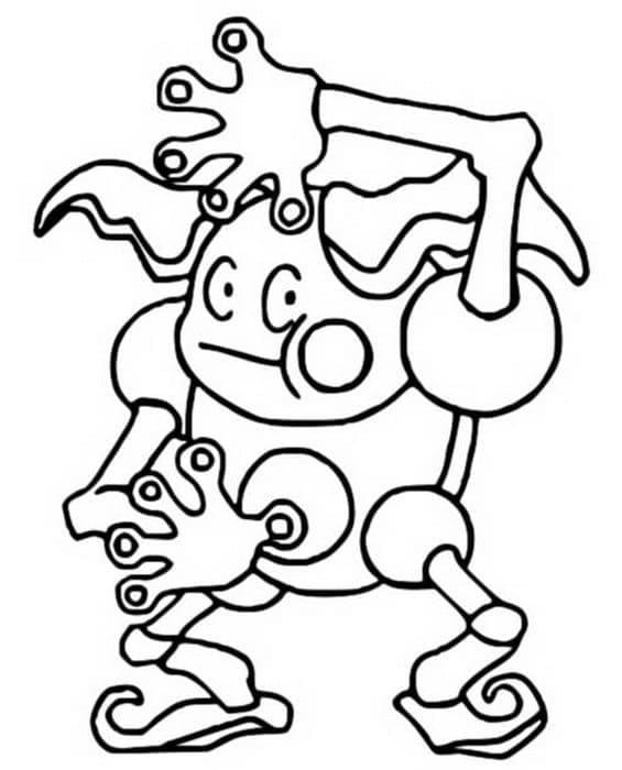 Desenho de Mr Mime Pokemon para Colorir e Pintar
