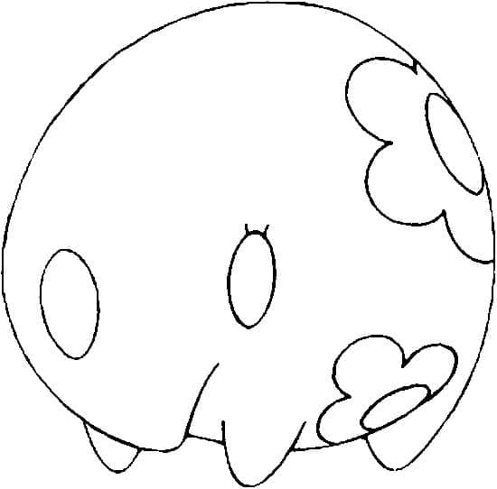 Desenho de Munna Pokemon para Colorir e Pintar