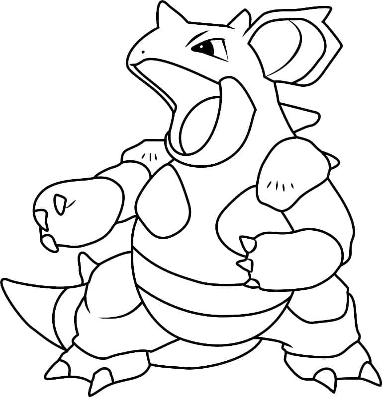 Desenho de Nidoqueen Pokemon para Colorir e Pintar