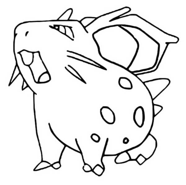 Desenho de Nidoranf Pokemon para Colorir e Pintar