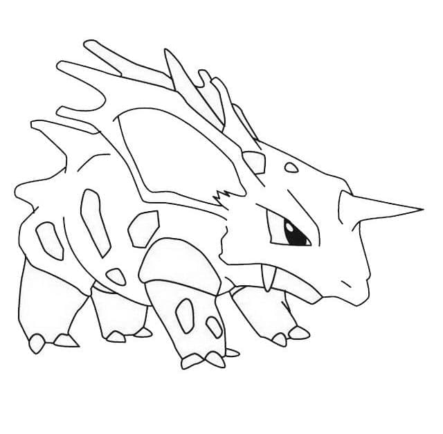 Desenho de Nidorino Pokemon para Colorir e Pintar