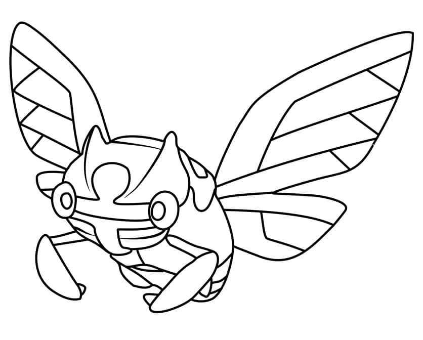 Desenho de Ninjask Pokemon para Colorir e Pintar