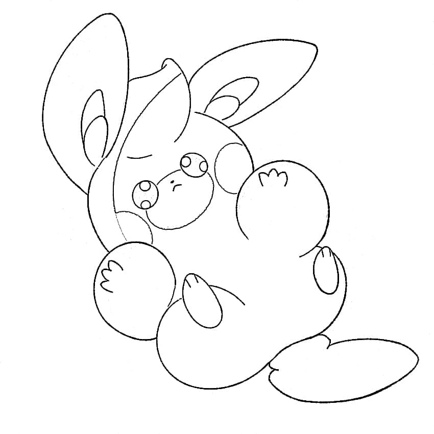 Desenho de Pawmi Pokemon para Colorir e Pintar