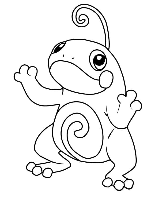 Desenho de Politoed Pokemon para Colorir e Pintar