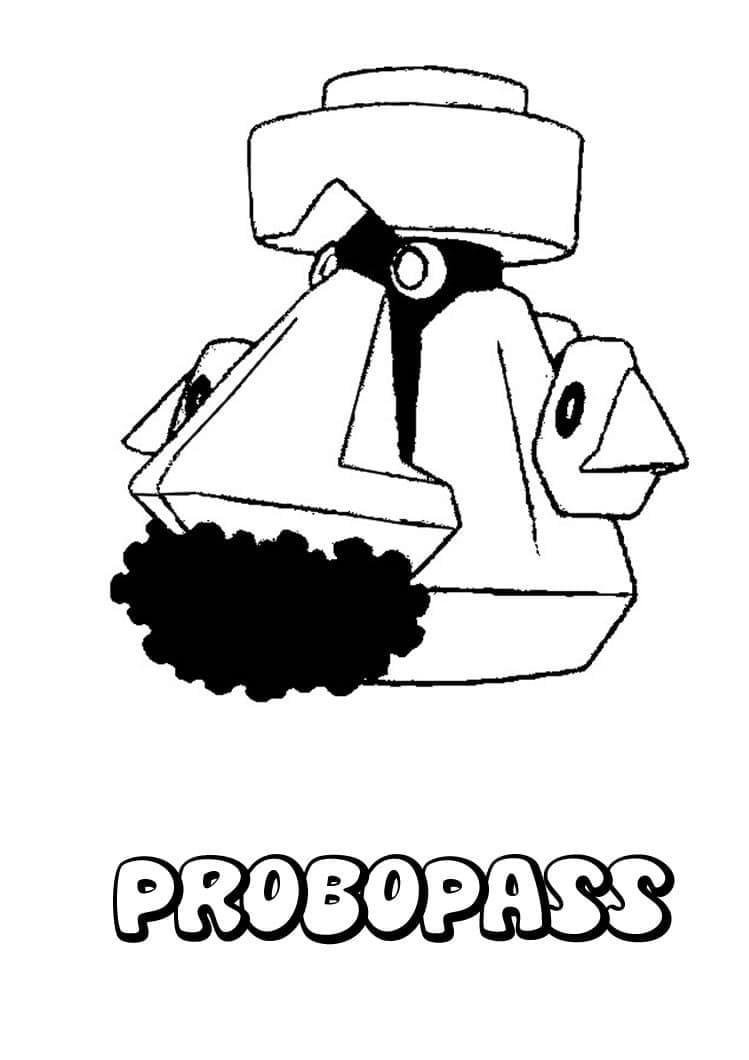 Desenho de Probopass Pokemon para Colorir e Pintar
