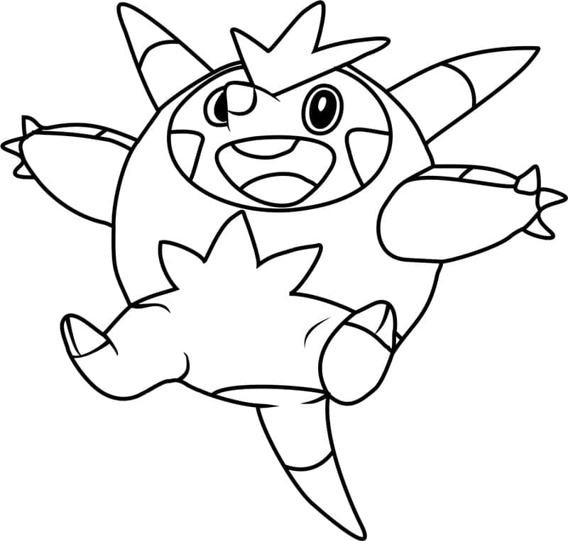 Desenho de Quilladin Pokemon para Colorir e Pintar