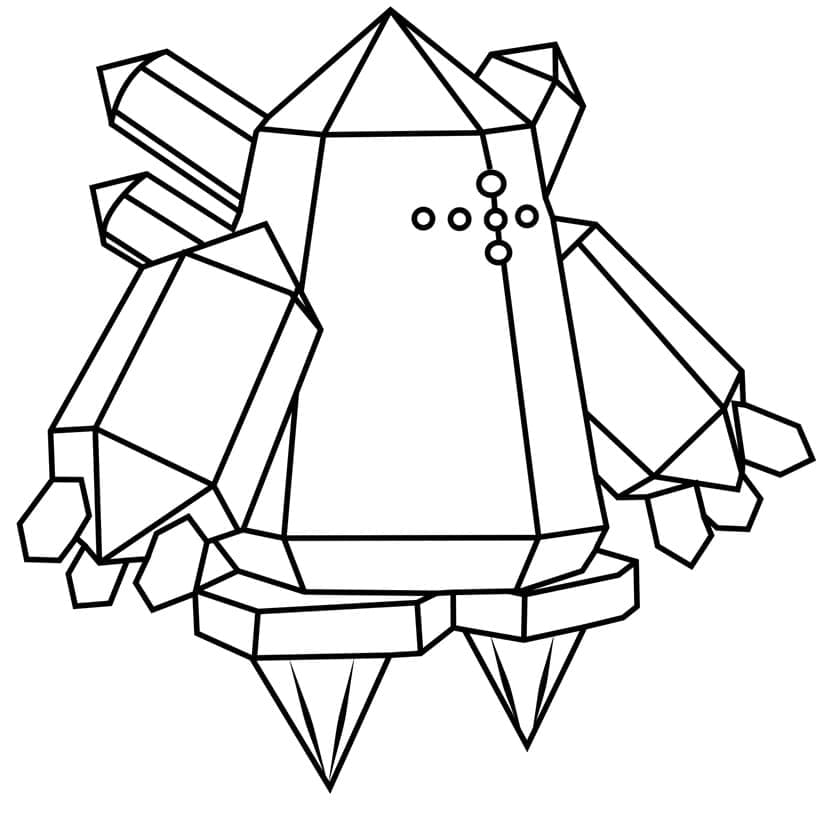 Desenho de Regice Pokemon para Colorir e Pintar