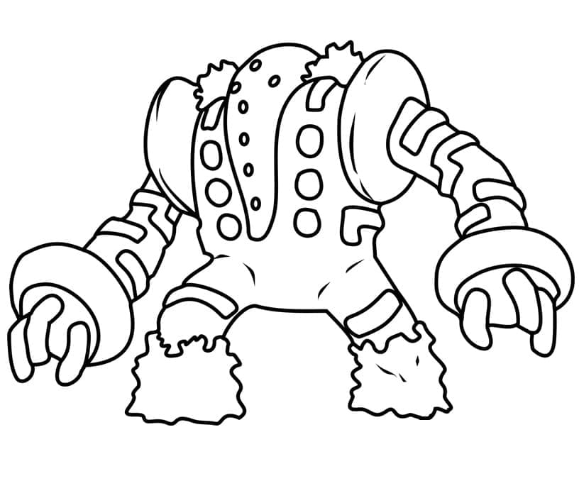 Desenho de Regigigas Pokemon para Colorir e Pintar