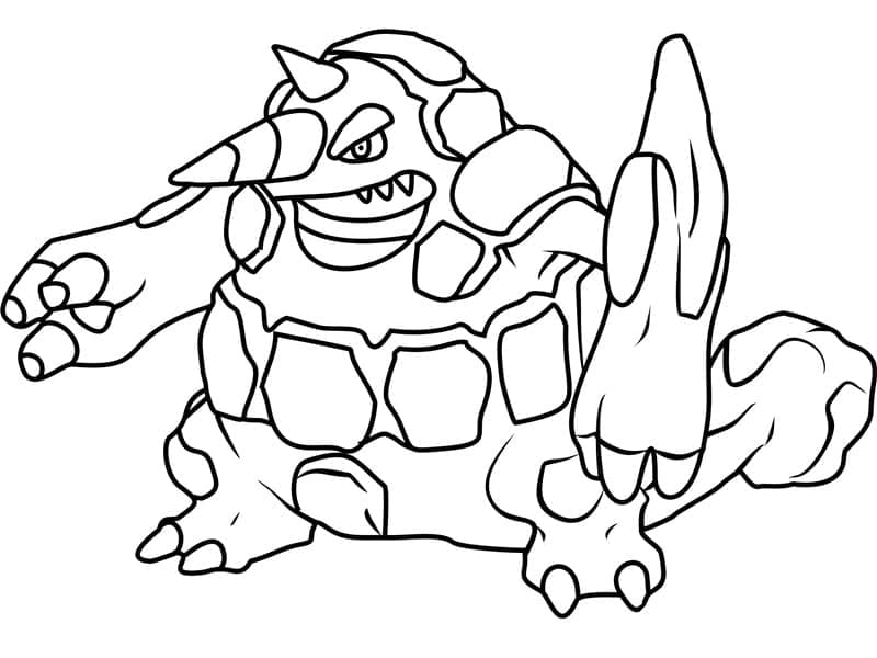 Desenho de Rhyperior Pokemon para Colorir e Pintar