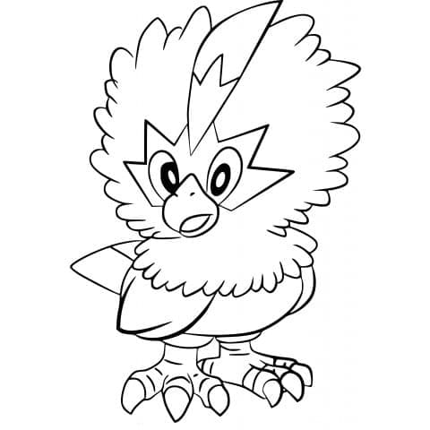 Desenho de Rufflet Pokemon para Colorir e Pintar