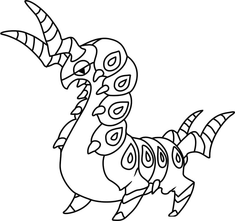 Desenho de Scolipede Pokemon para Colorir e Pintar
