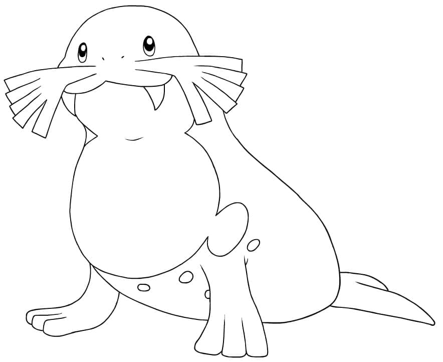 Desenho de Sealeo Pokemon para Colorir e Pintar