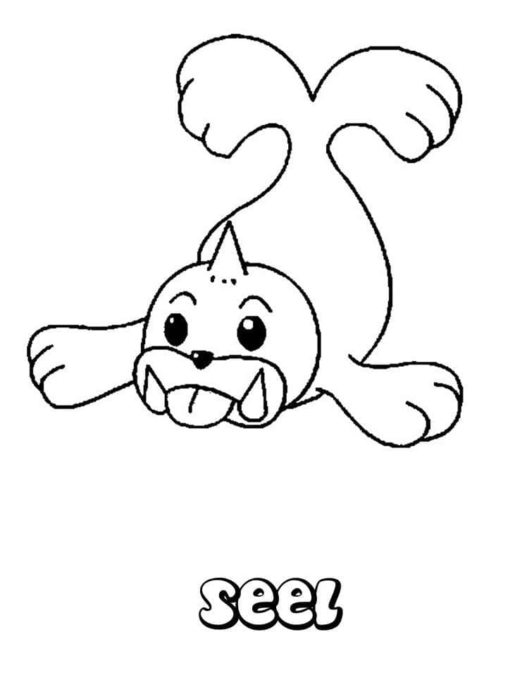 Desenho de Seel Pokemon para Colorir e Pintar