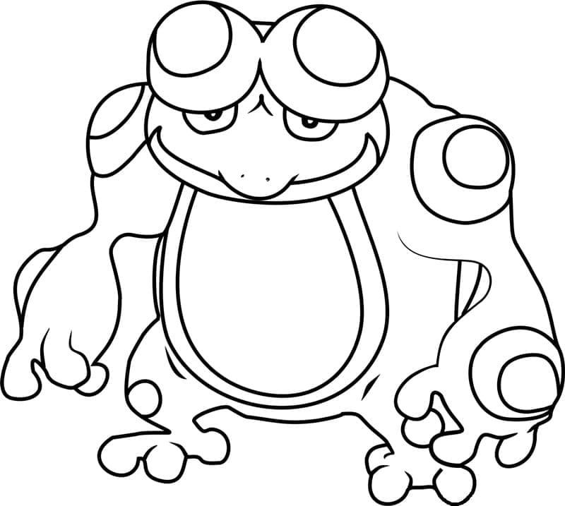 Desenho de Seismitoad Pokemon para Colorir e Pintar