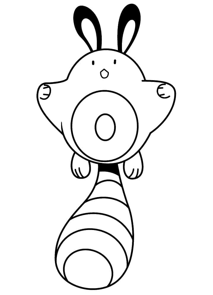 Desenho de Sentret Pokemon para Colorir e Pintar