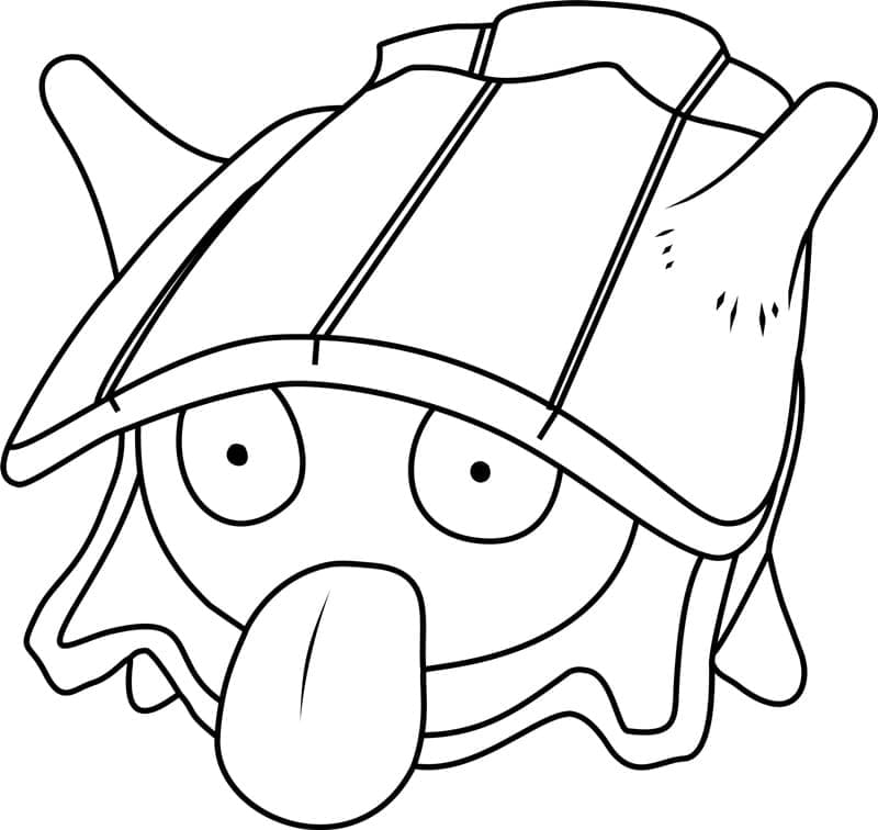 Desenho de Shellder Pokemon para Colorir e Pintar