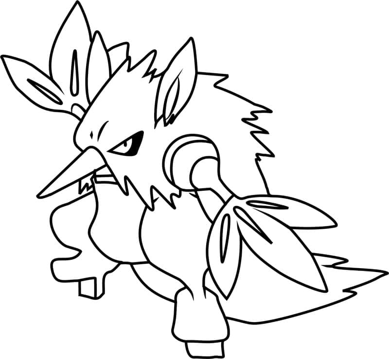 Desenho de Shiftry Pokemon para Colorir e Pintar