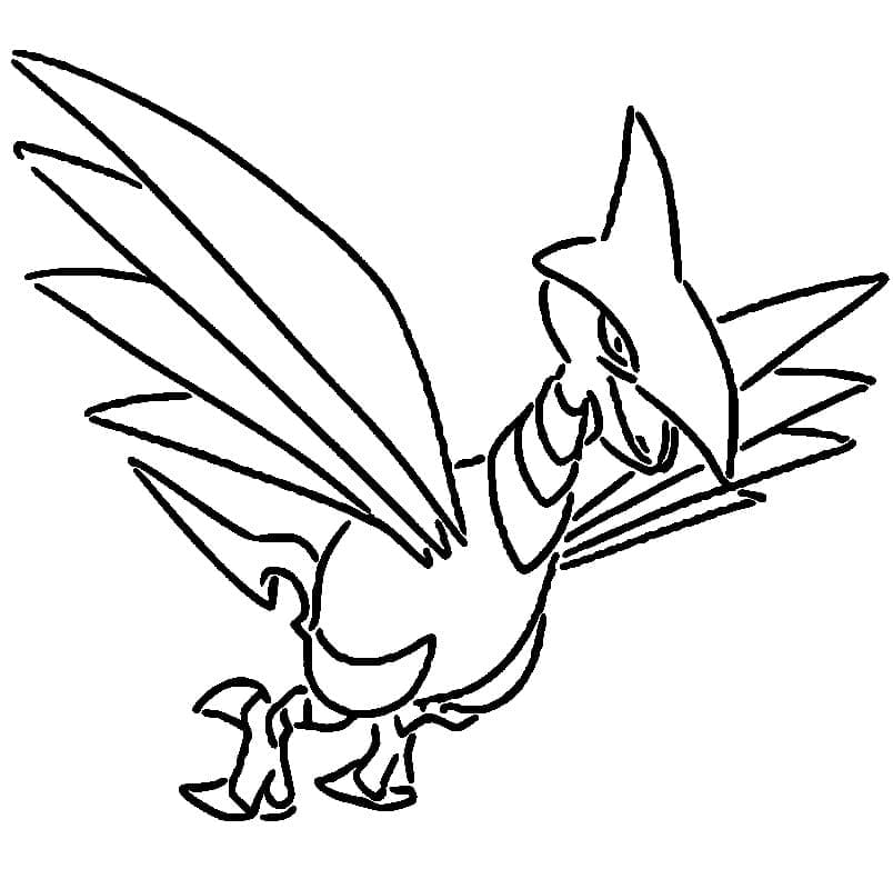Desenho de Skarmory Pokemon para Colorir e Pintar