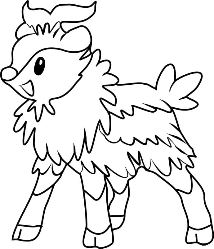 Desenho de Skiddo Pokemon para Colorir e Pintar