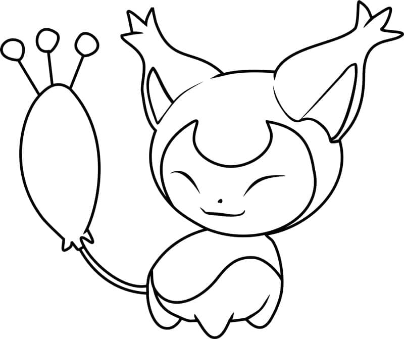 Desenho de Skitty Pokemon para Colorir e Pintar