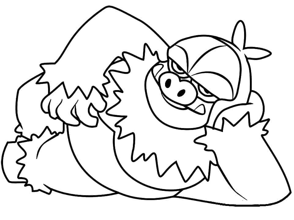 Desenho de Slaking Pokemon para Colorir e Pintar