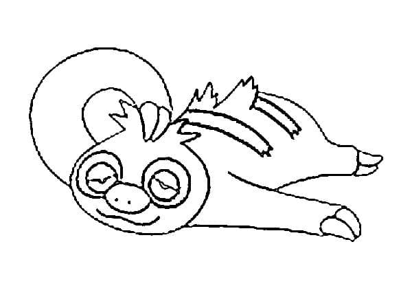 Desenho de Slakoth Pokemon para Colorir e Pintar