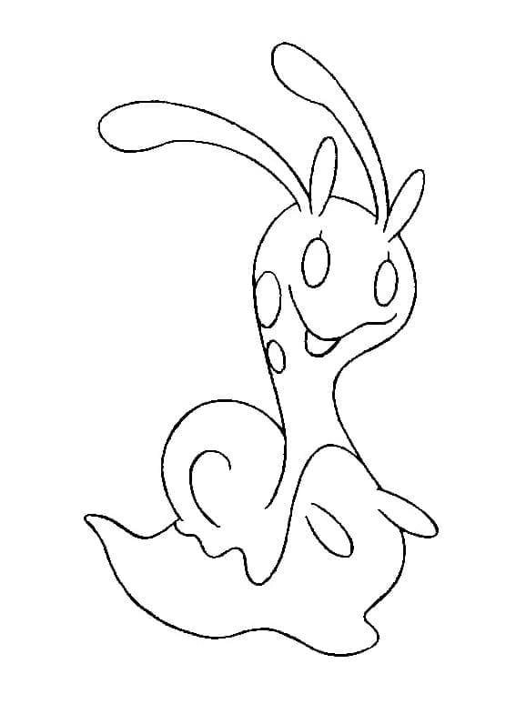 Desenho de Sliggoo Pokemon para Colorir e Pintar