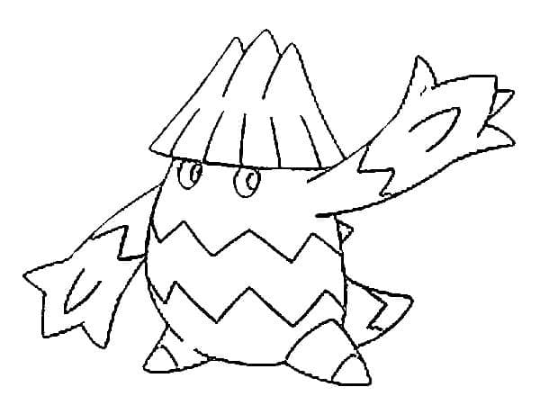 Desenho de Snover Pokemon para Colorir e Pintar