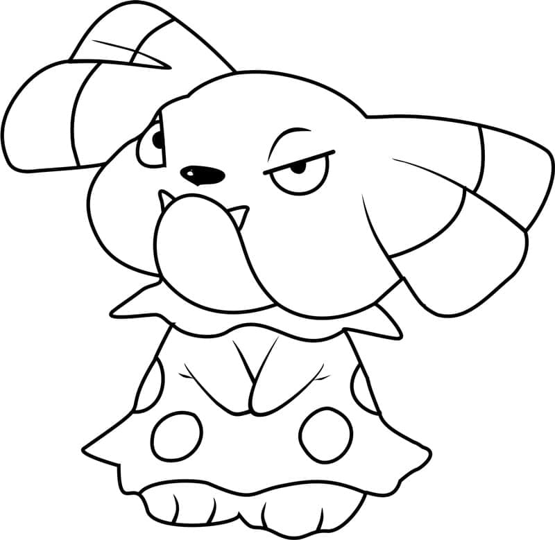 Desenho de Snubbull Pokemon para Colorir e Pintar