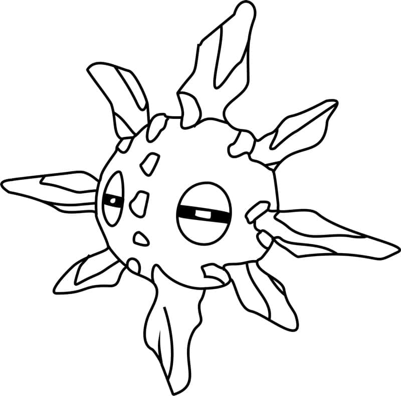 Desenho de Solrock Pokemon para Colorir e Pintar