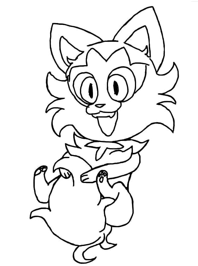 Desenho de Sprigatito Pokemon para Colorir e Pintar