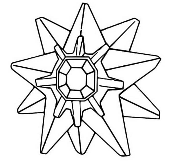 Desenho de Starmie Pokemon para Colorir e Pintar